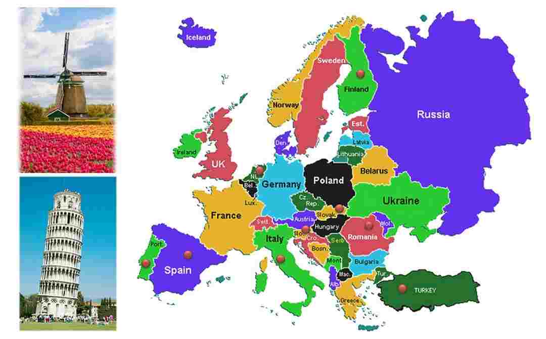 Châu Âu gồm những nước nào và được phân chia ra sao?